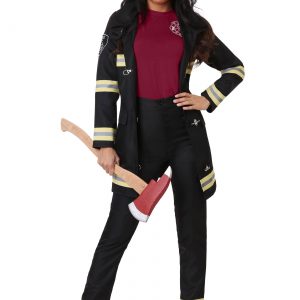 Women's Black Firefighter Costume