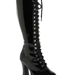 Women's Black Lace Knee High Boots