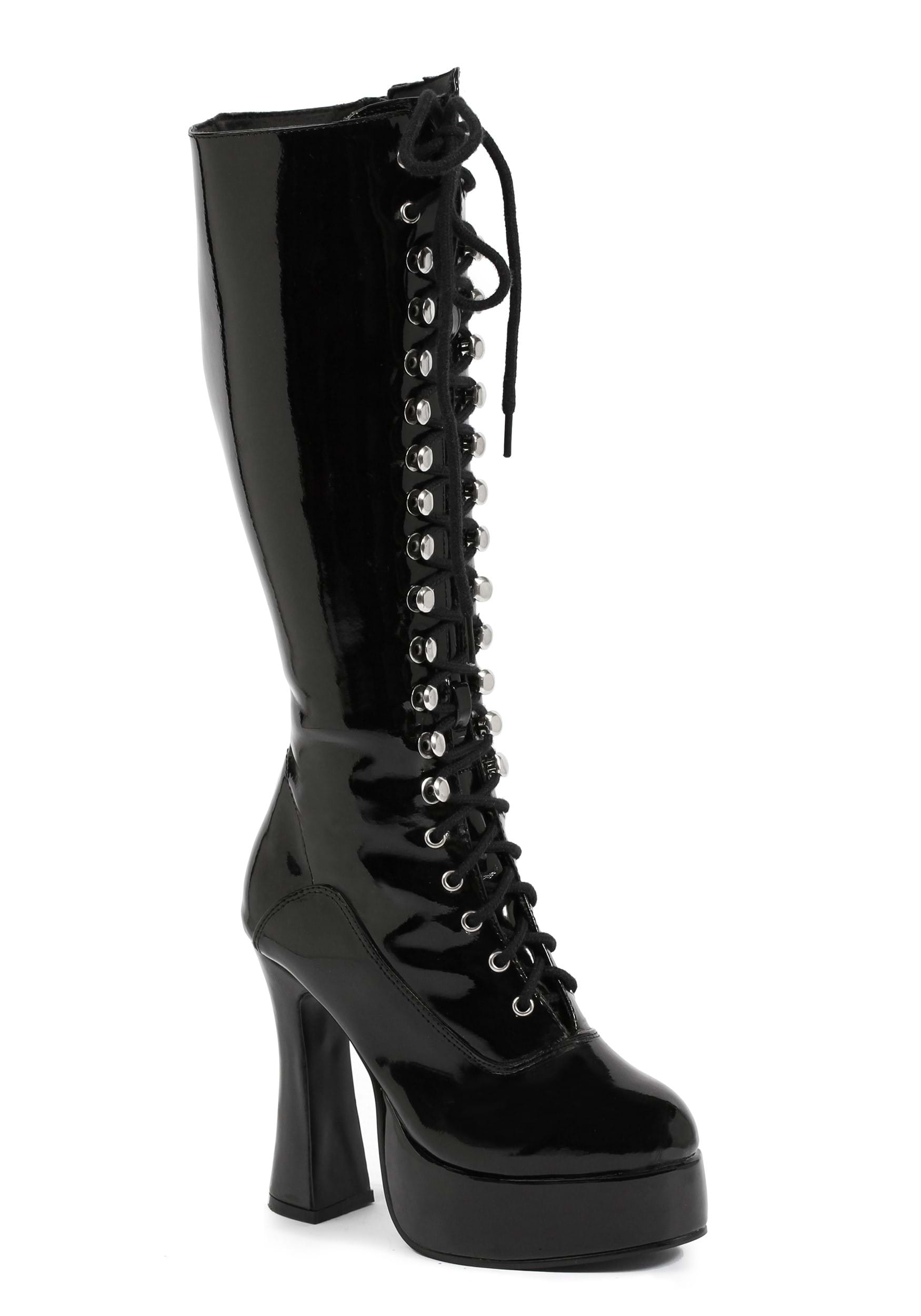Women’s Black Lace Knee High Boots