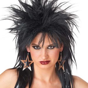 Women's Black Rocker Wig