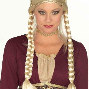 Women's Blonde Renaissance Braided Wig