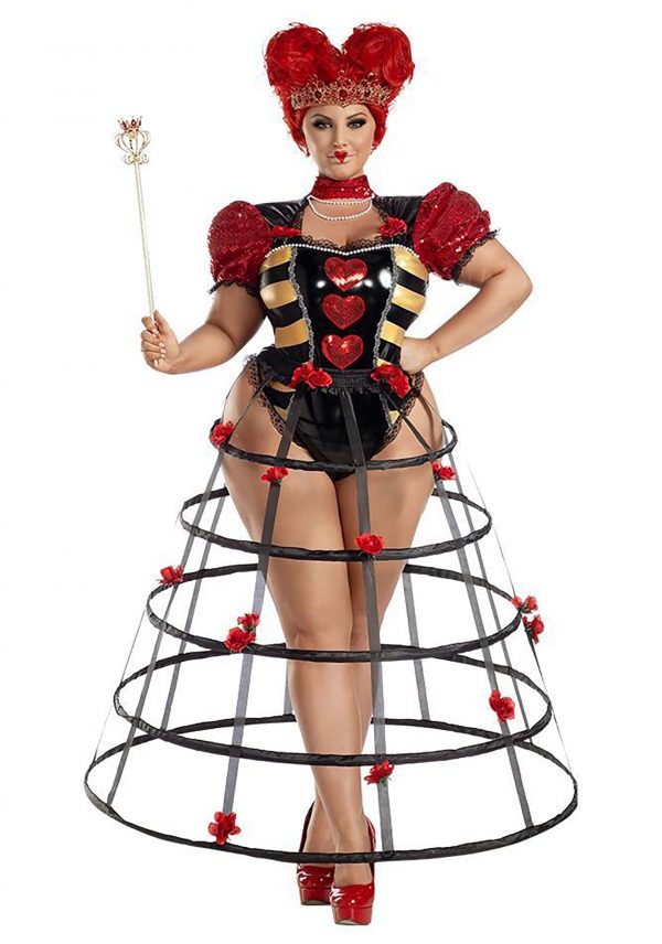 Women's Caged Heart Queen Plus Size Costume
