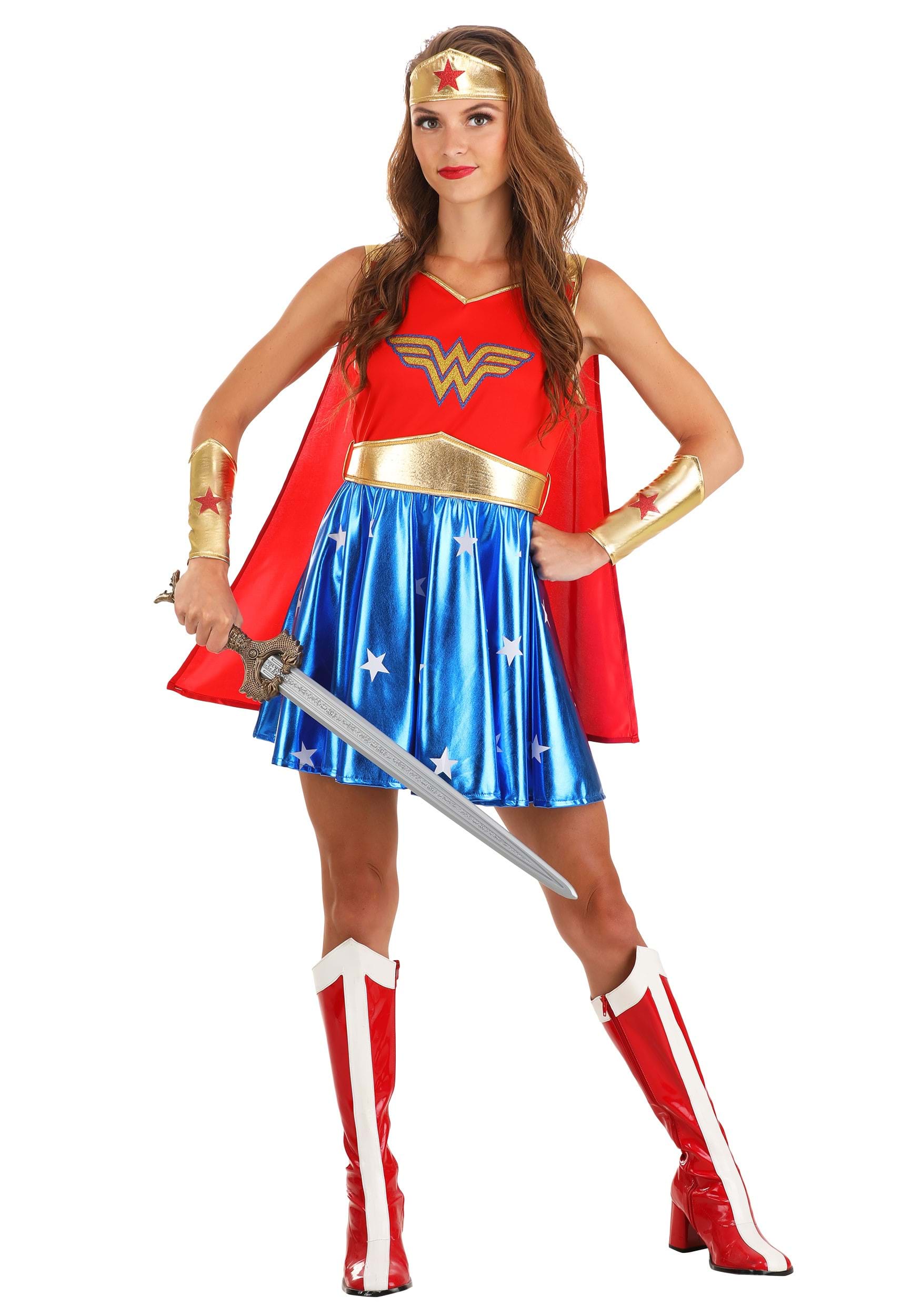 Women’s Caped Wonder Woman Costume