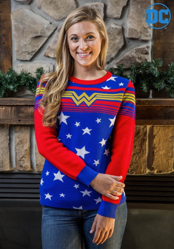 Women's DC Wonder Woman Ugly Christmas Sweater