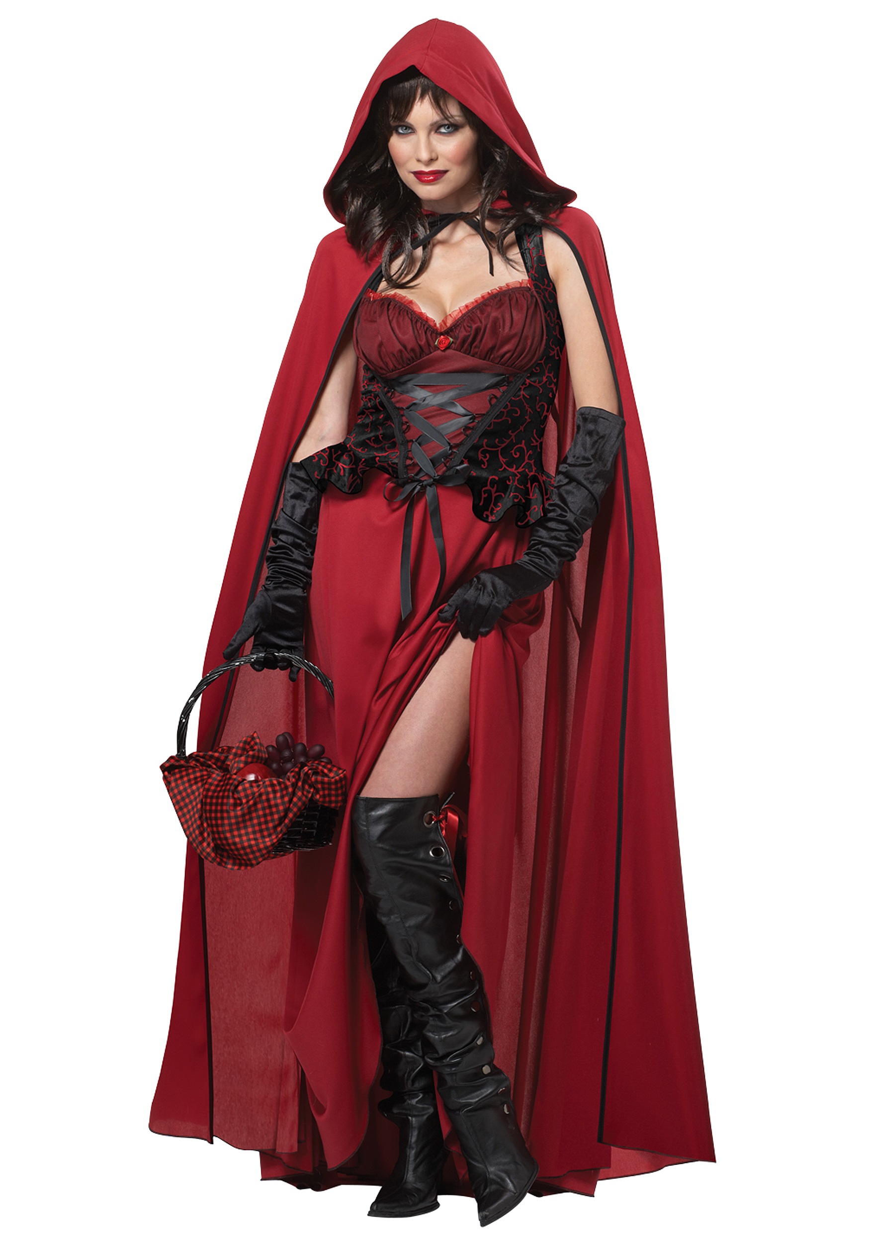 Womens Dark Red Riding Hood Costume