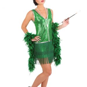 Women's Emerald Flapper Costume