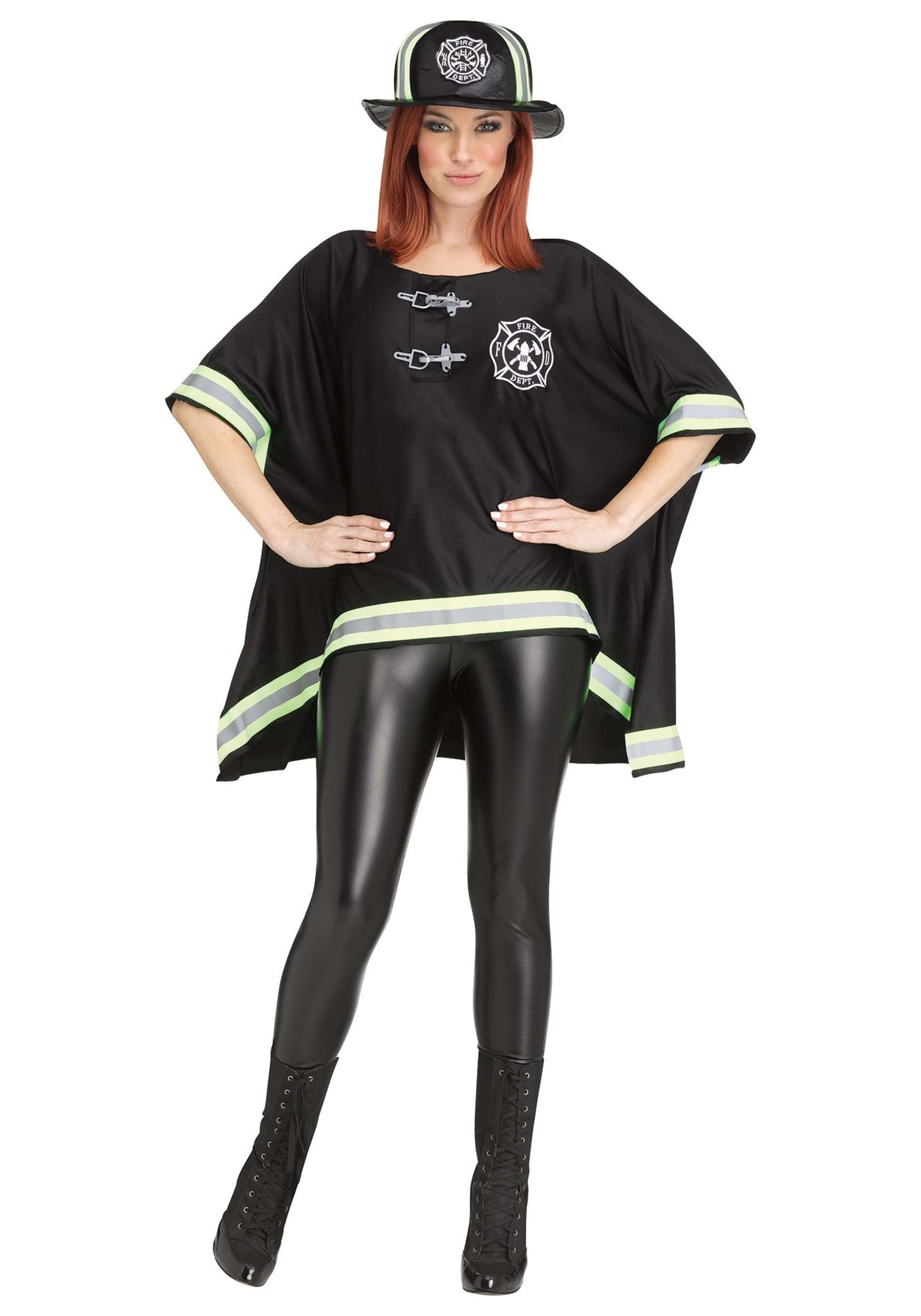 Women's Firefighter Poncho Costume