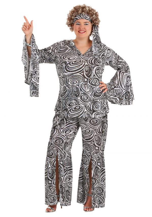 Women's Foxy Lady Plus Size Disco Costume - Halloween Costume Ideas