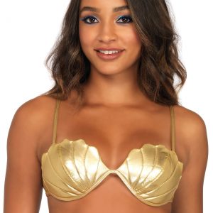 Women's Gold Mermaid Bra Top