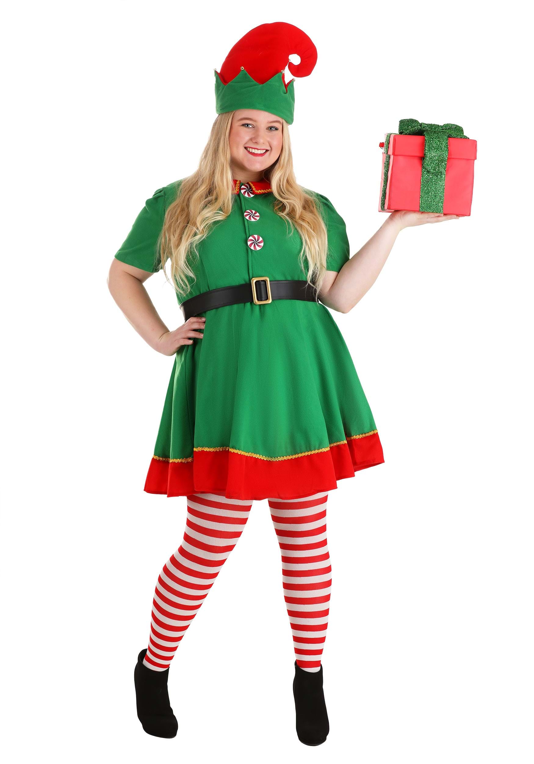 Women’s Holiday Elf Plus Size Costume