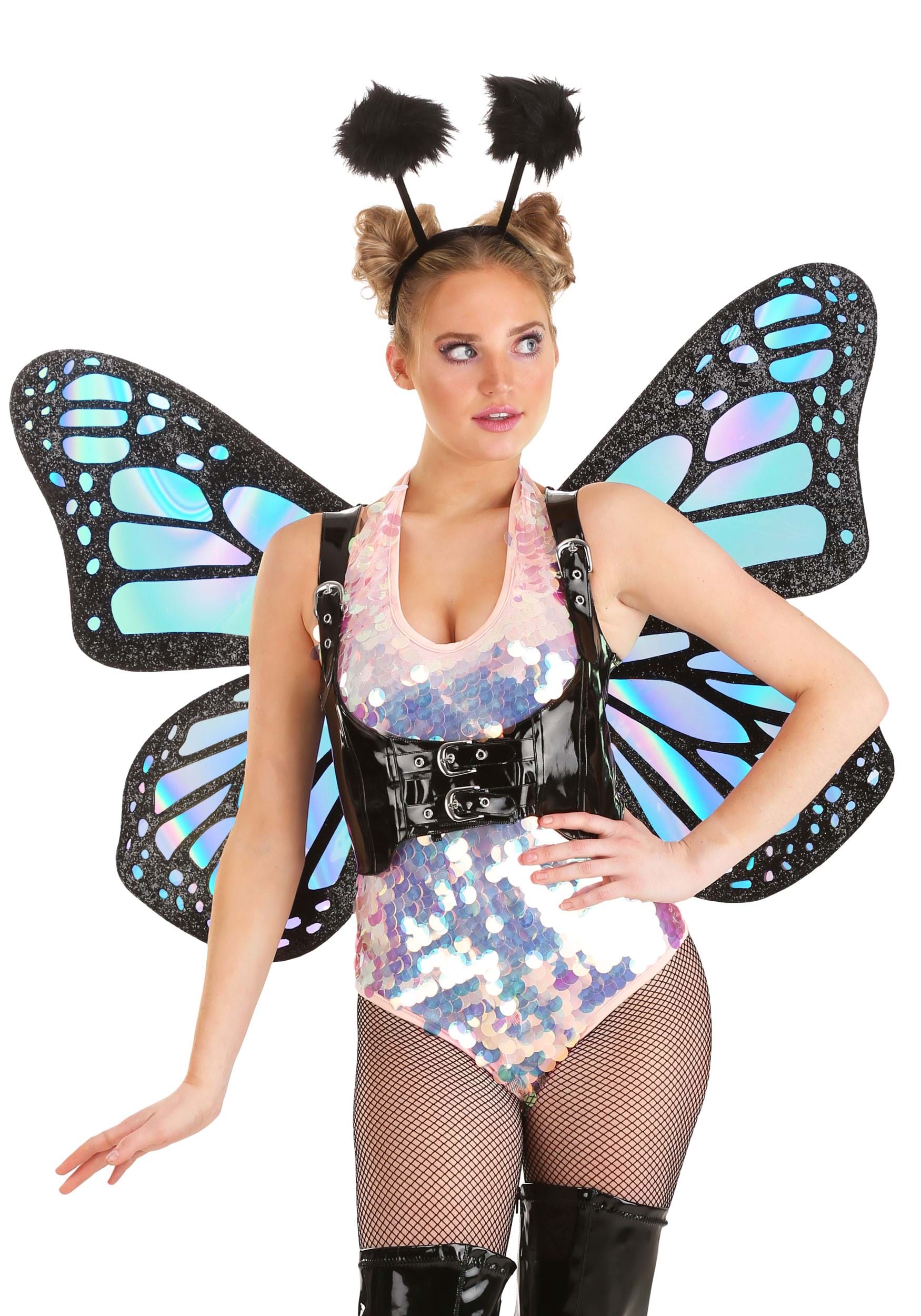 Women's Holographic Butterfly Wings