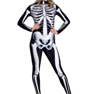 Women's Jumpsuit Skeleton Costume