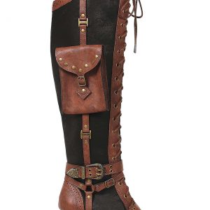 Women's Lace Up Steampunk Heel Boots