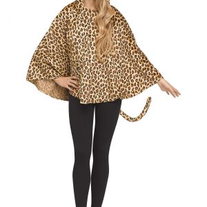 Womens Leopard Poncho