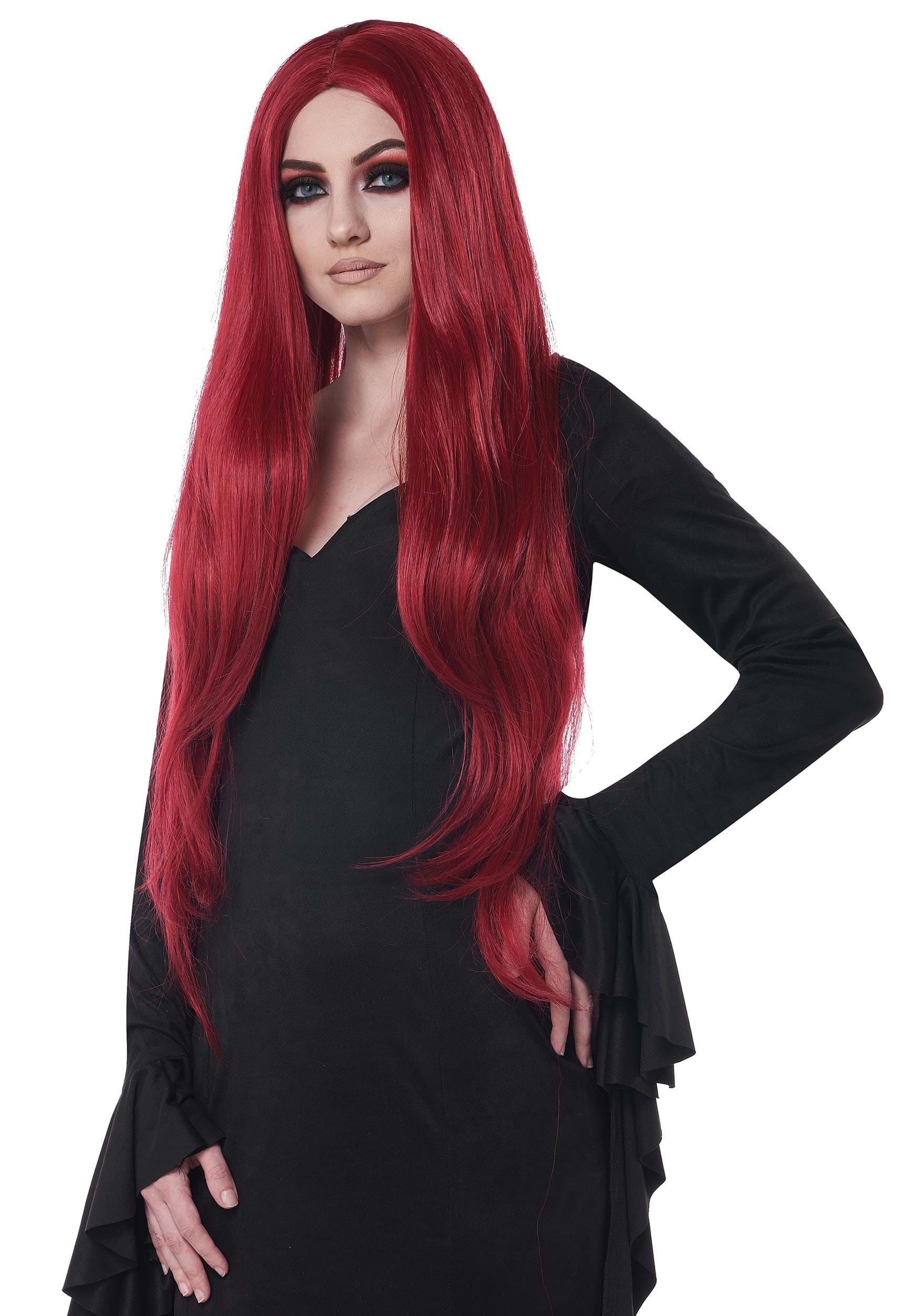 Women's Long Dark Red Wig