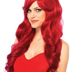 Women's Long Wavy Red Wig