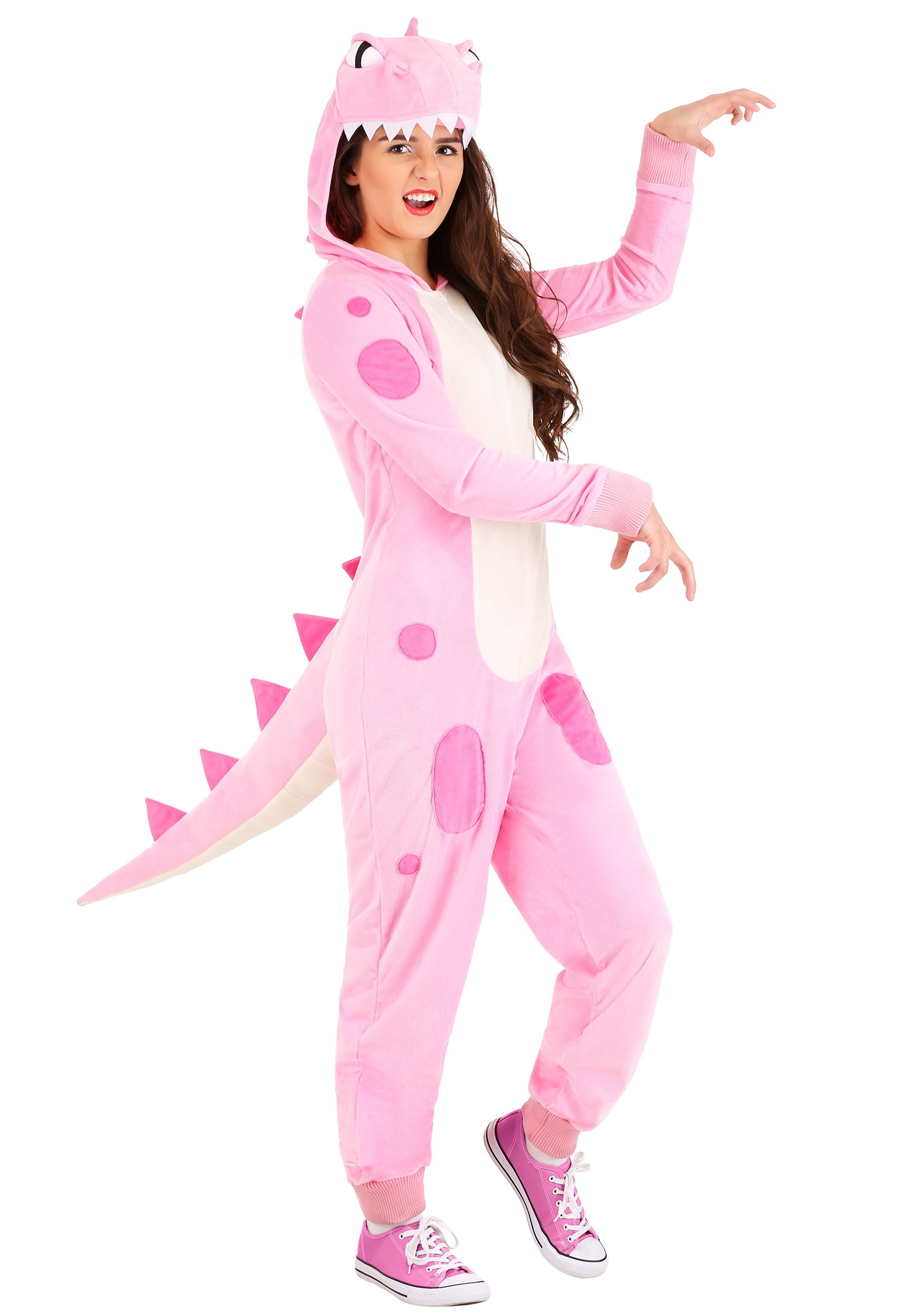 Women’s Pink Dinosaur Onesie