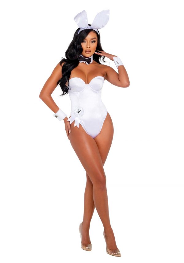 Women's Playboy White Bunny Costume
