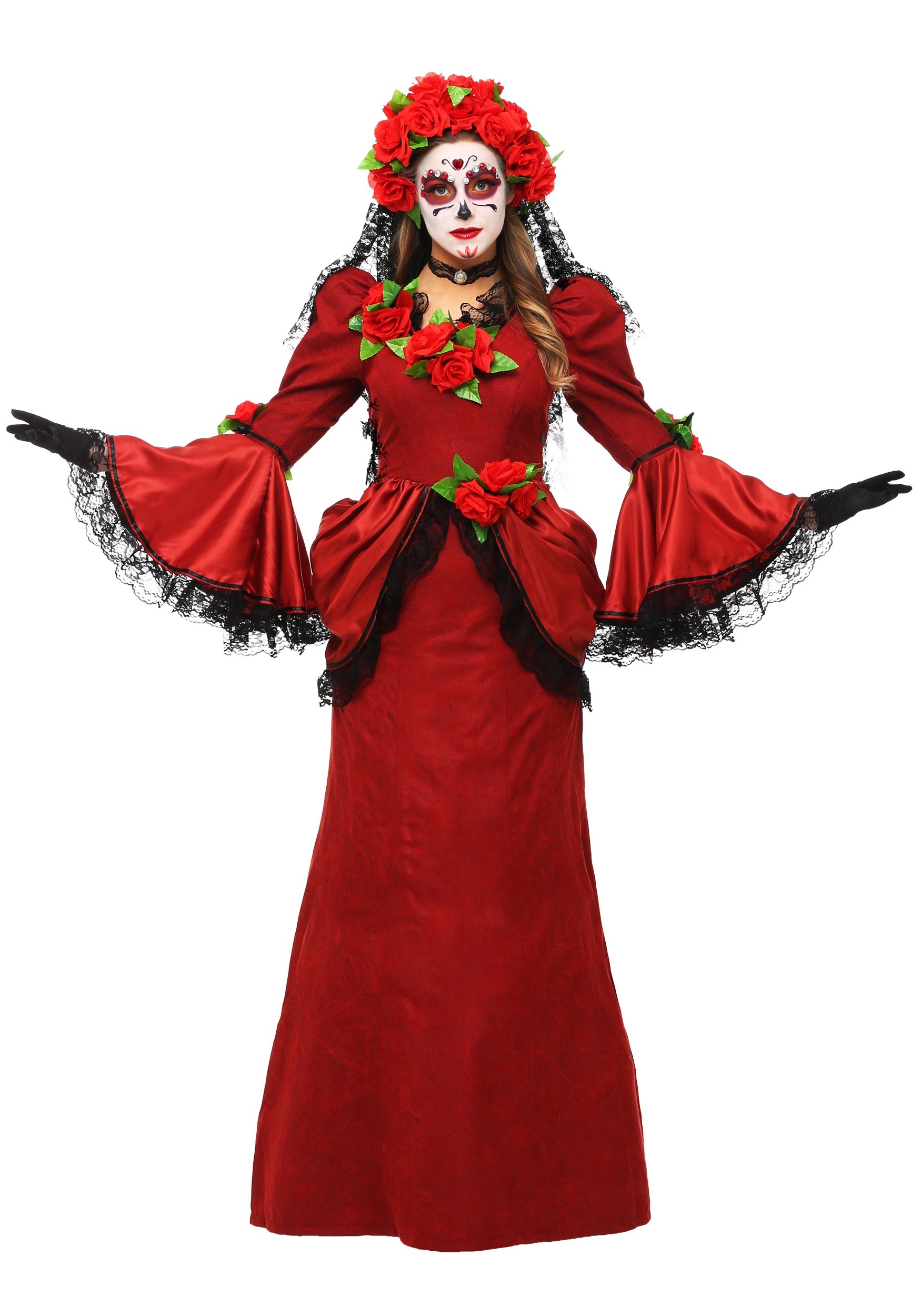 Women’s Plus Size Day of the Dead Costume