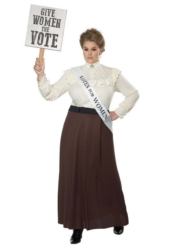Women's Plus Size English Suffragette Costume