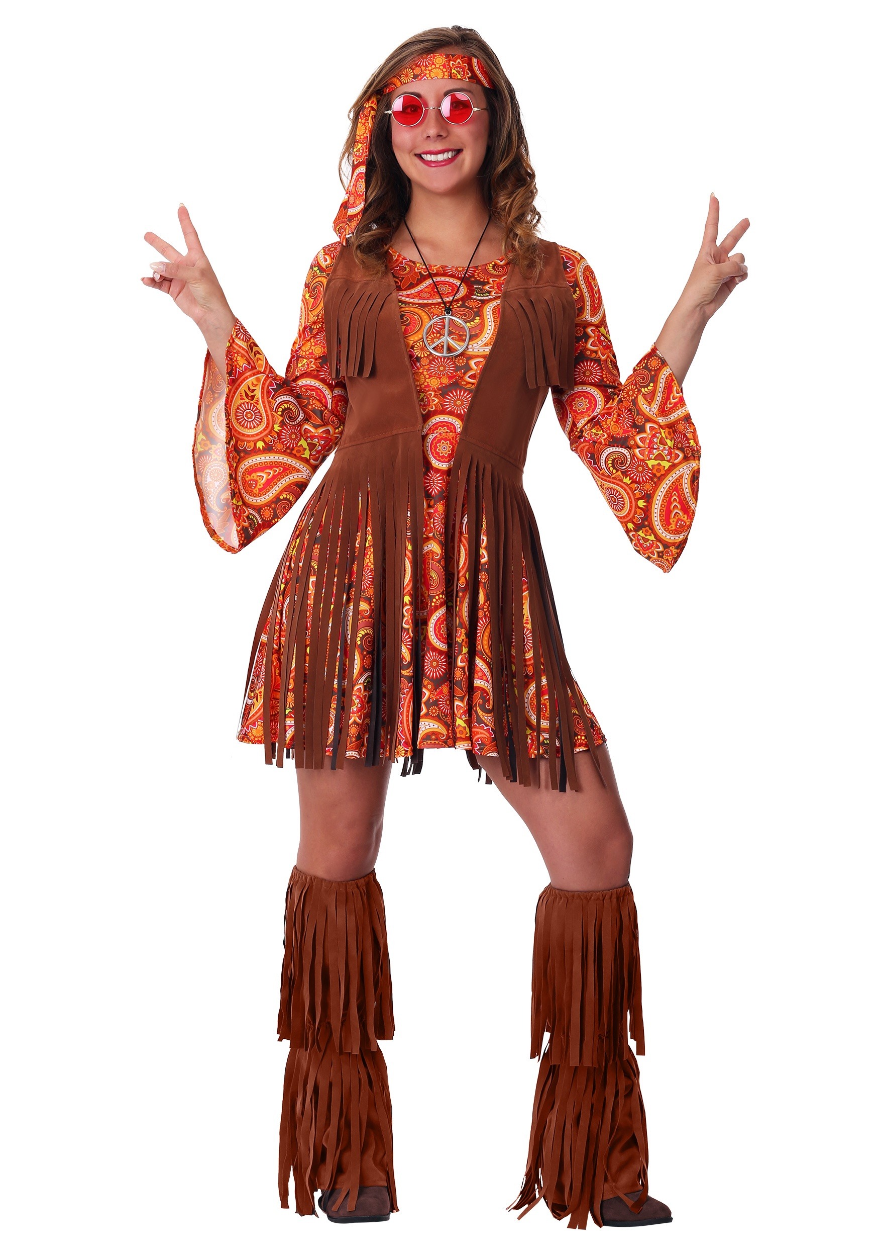 Women’s Plus Size Fringe Hippie Costume