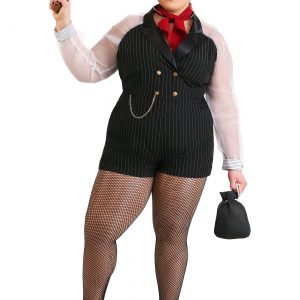 Womens Plus Size Gangster Gal Costume