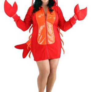 Womens Plus Size Glamorous Lobster Costume