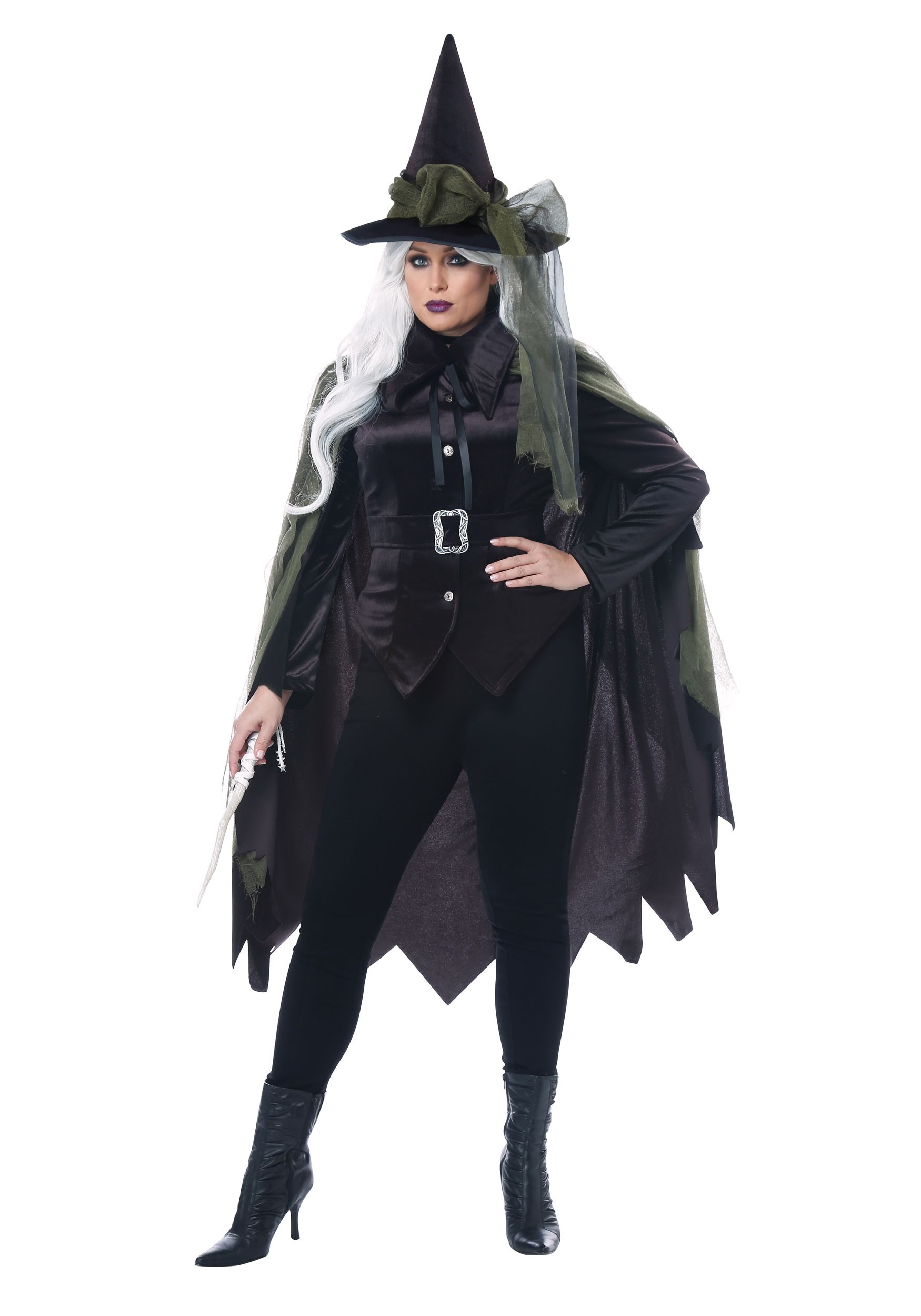 Women’s Plus Size Gothic Witch Costume
