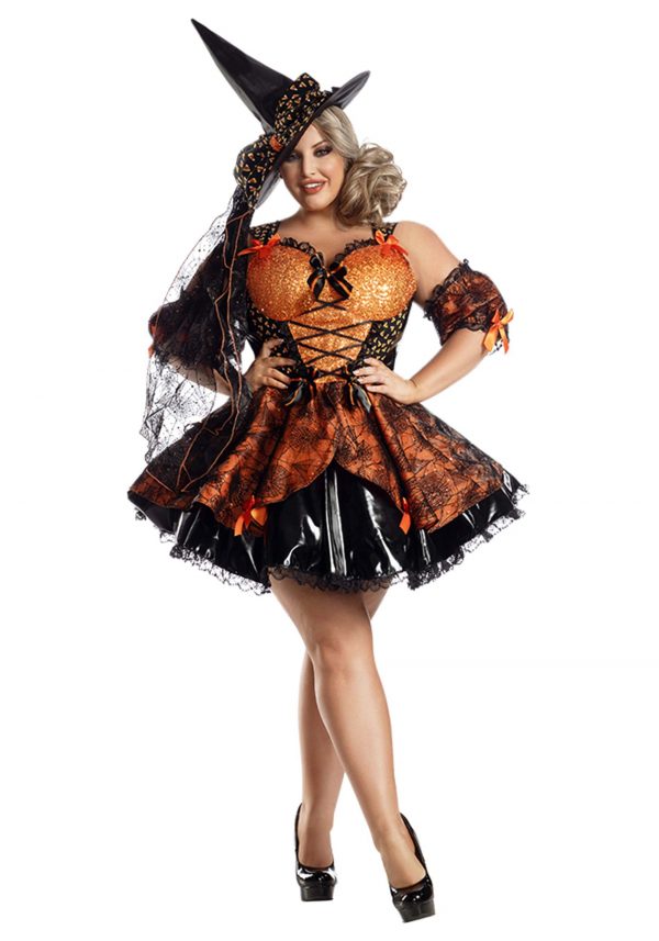 Women's Plus Size Harvest Witch Costume