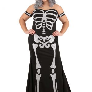 Womens Plus Size High Fashion Skeleton Costume
