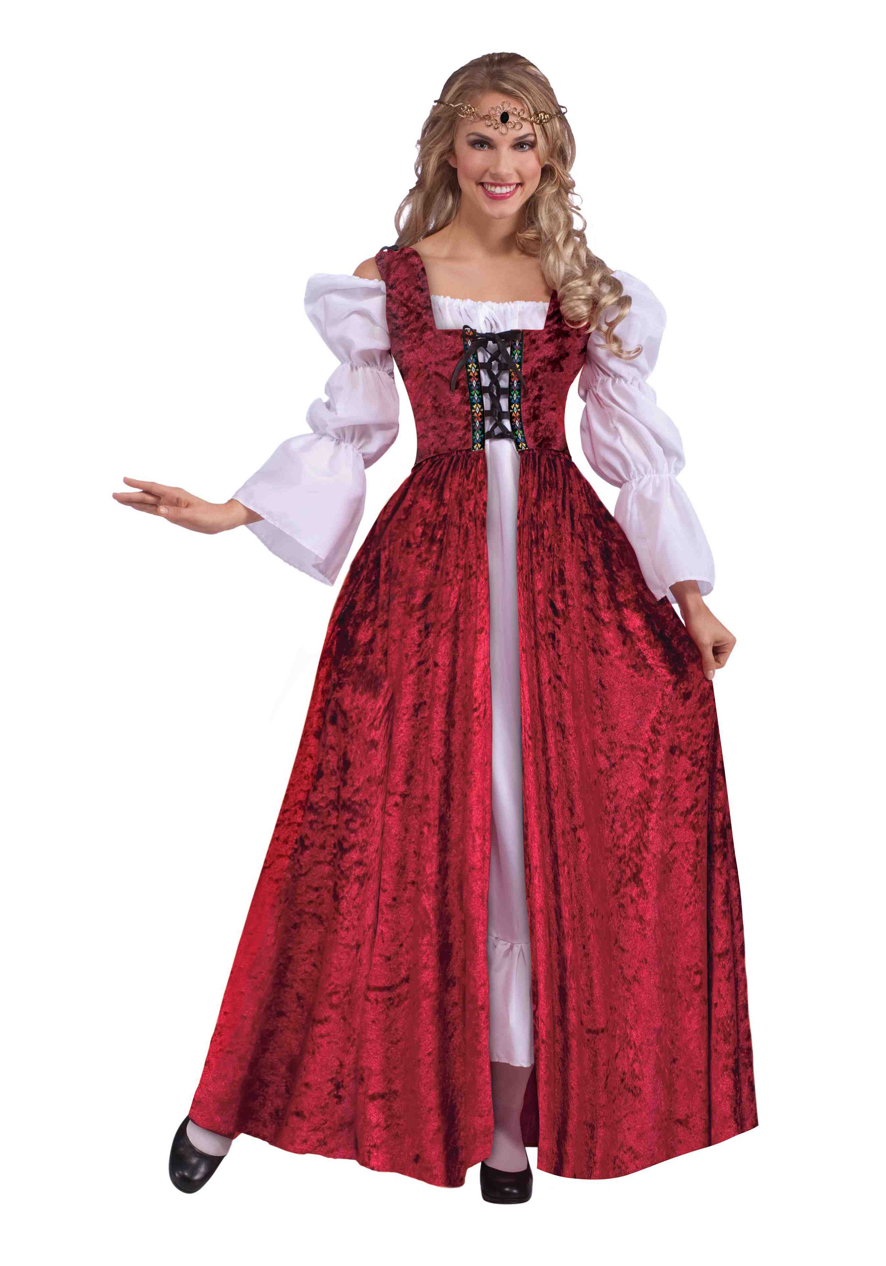 Women’s Plus Size Medieval Laced Gown Costume