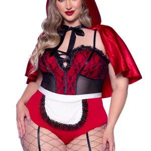 Women's Plus Size Naughty Miss Red Costume