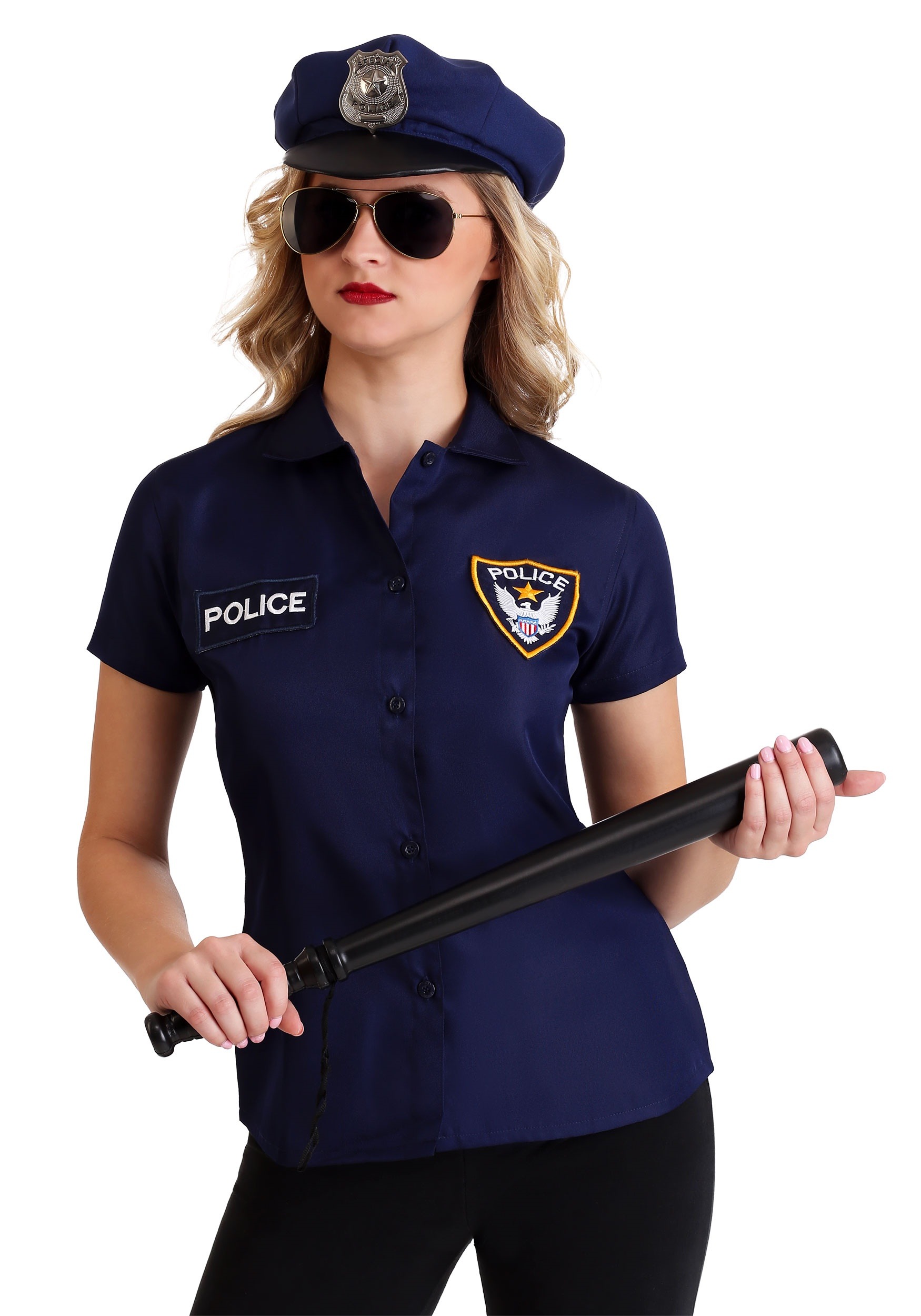 Women’s Plus Size Police Shirt Costume