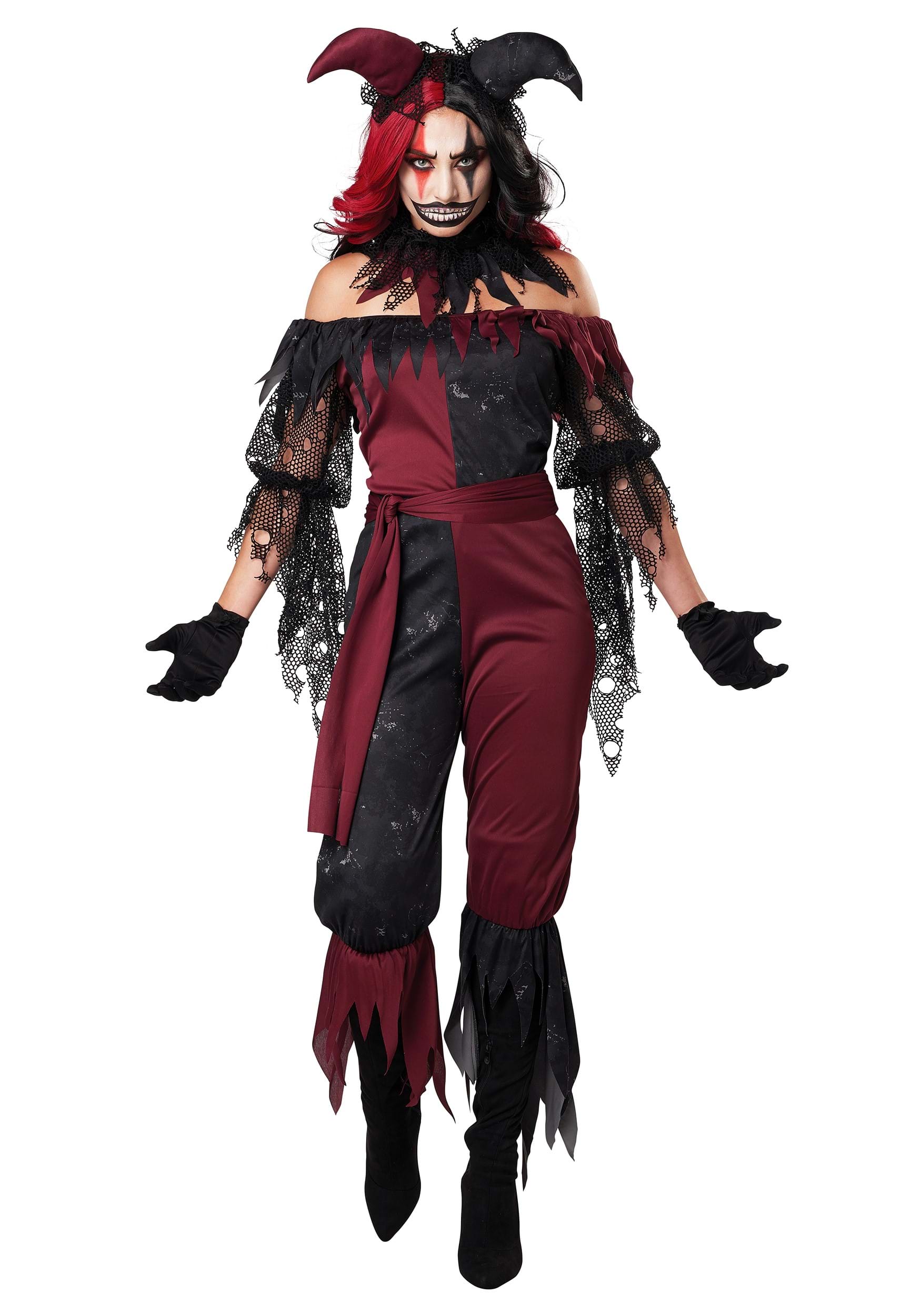 Women's Plus Size Psycho Jester Costume