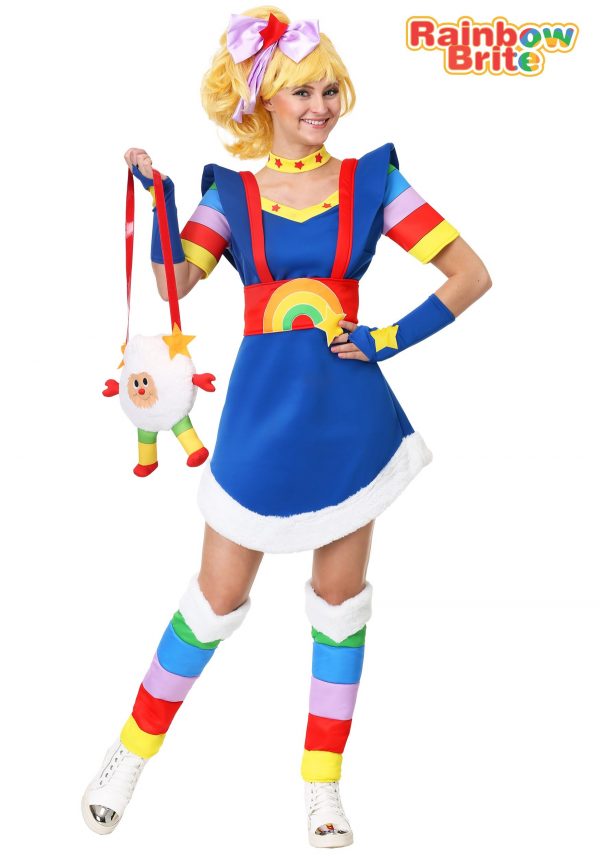 Women's Plus Size Rainbow Brite Costume