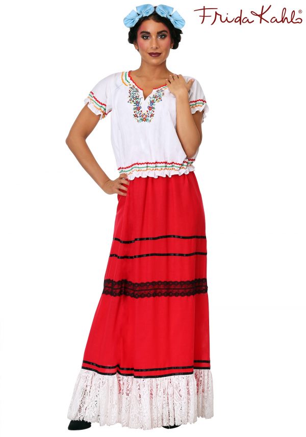 Women's Plus Size Red Frida Kahlo Costume