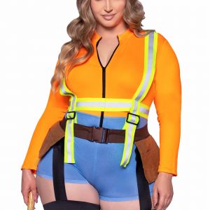 Women's Plus Size Sexy Construction Worker Costume