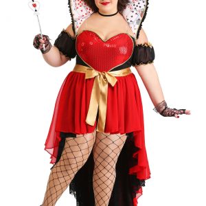 Women's Plus Size Sparkling Queen of Hearts