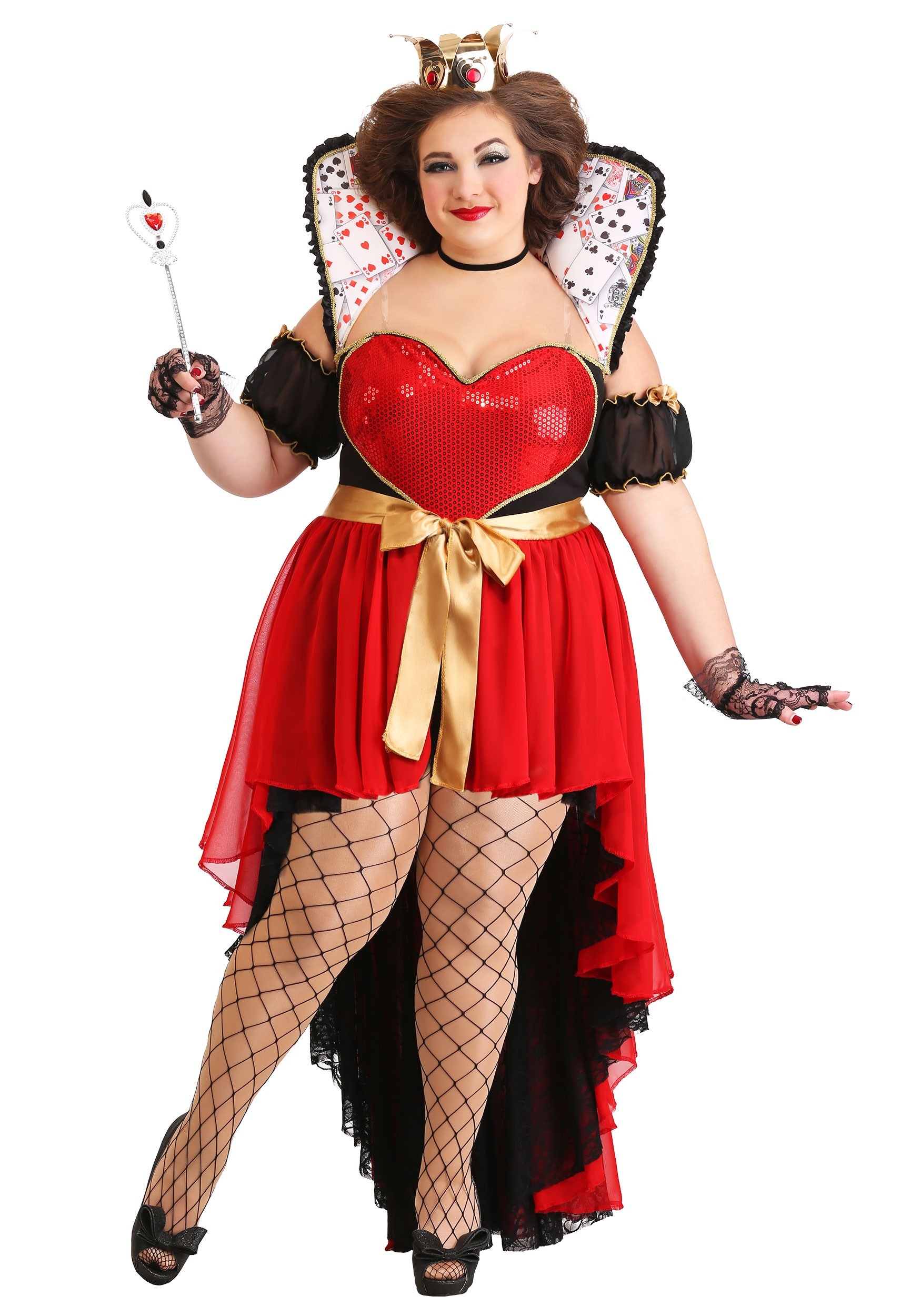 Women’s Plus Size Sparkling Queen of Hearts