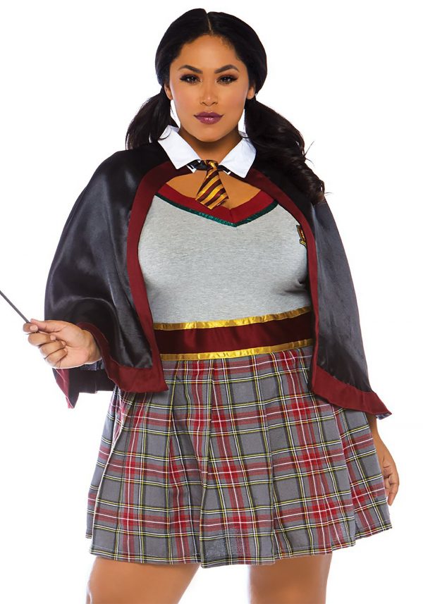 Women's Plus Size Spell Casting School Girl Costume