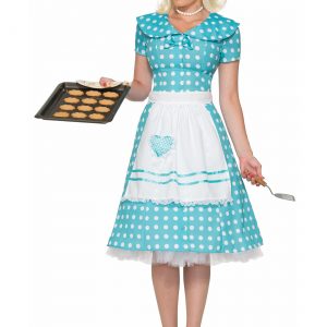 Women's Polka Dot Housewife Costume