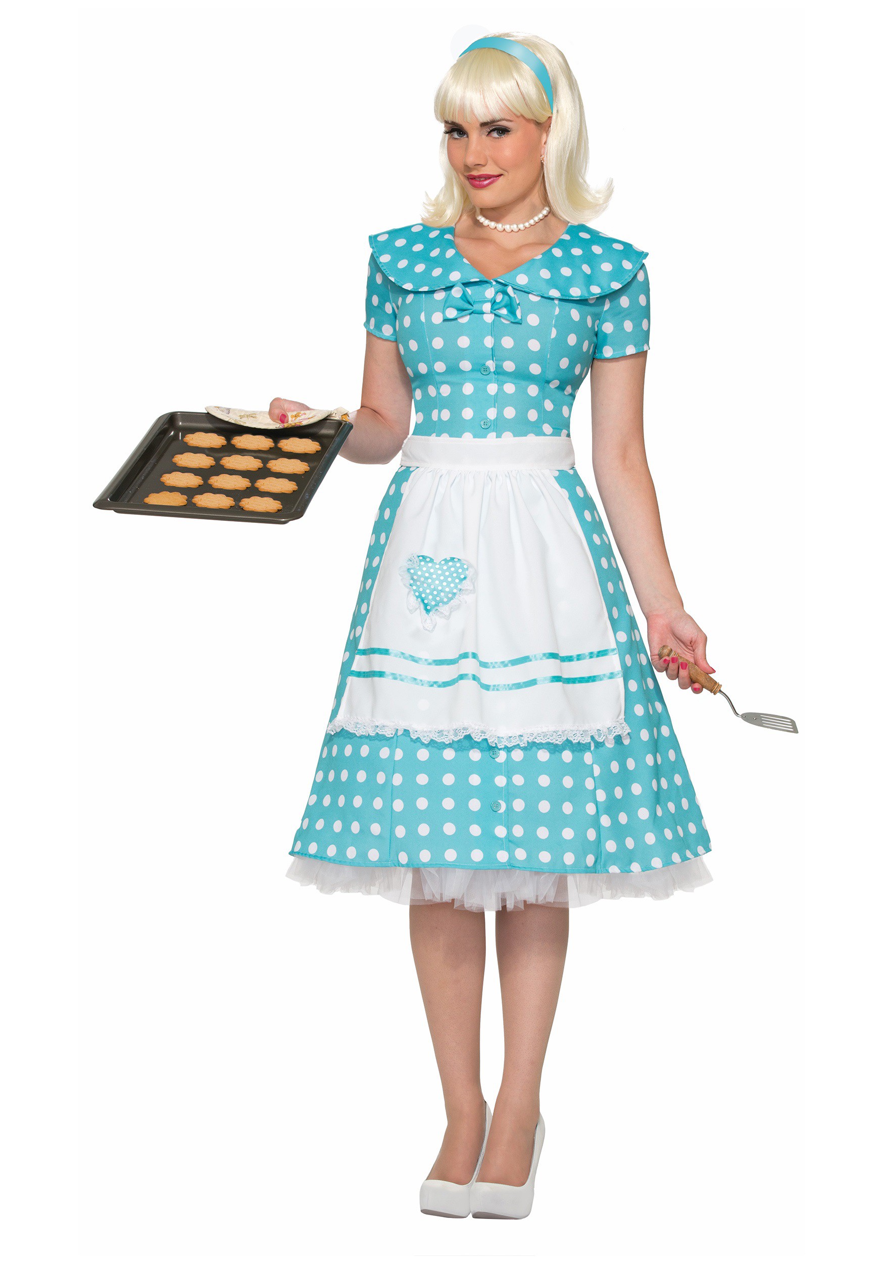 Women's Polka Dot Housewife Costume