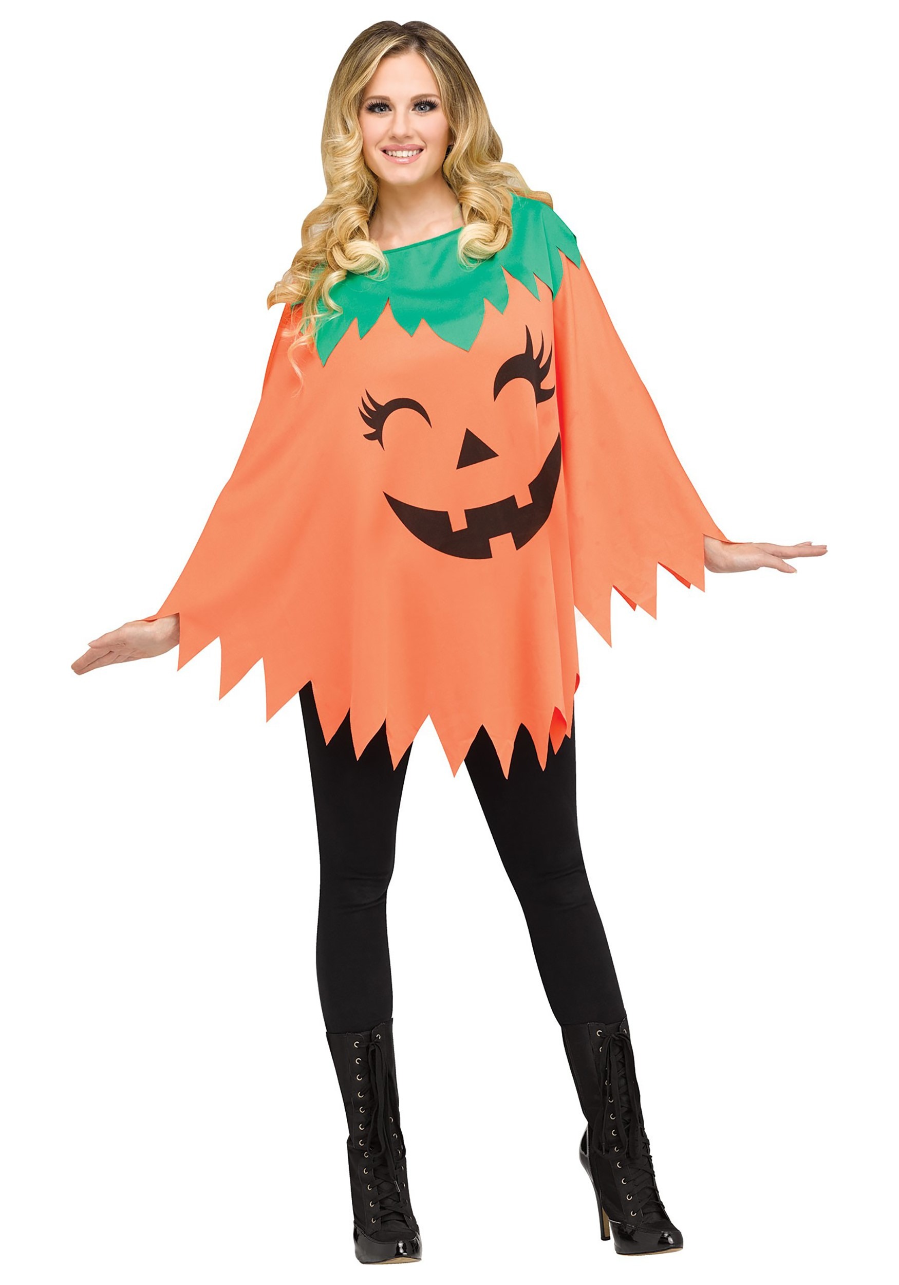 Women’s Pumpkin Poncho Costume
