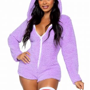 Women's Purple Cuddle Cat Costume