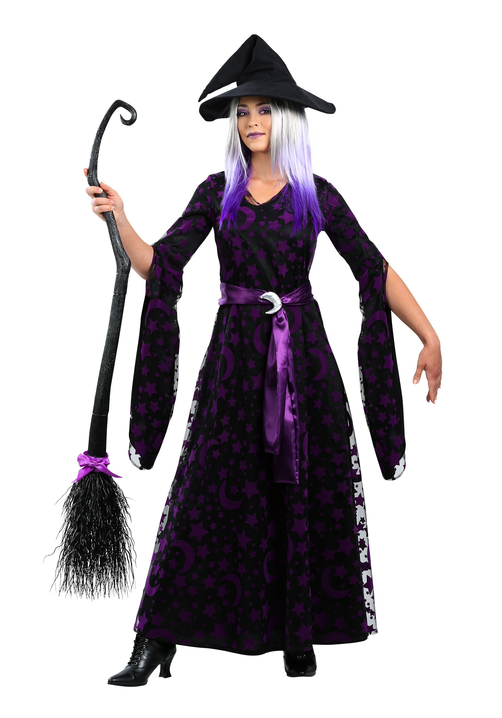 Women’s Purple Moon Witch Costume