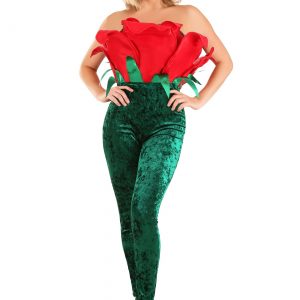 Womens Red Rose Costume