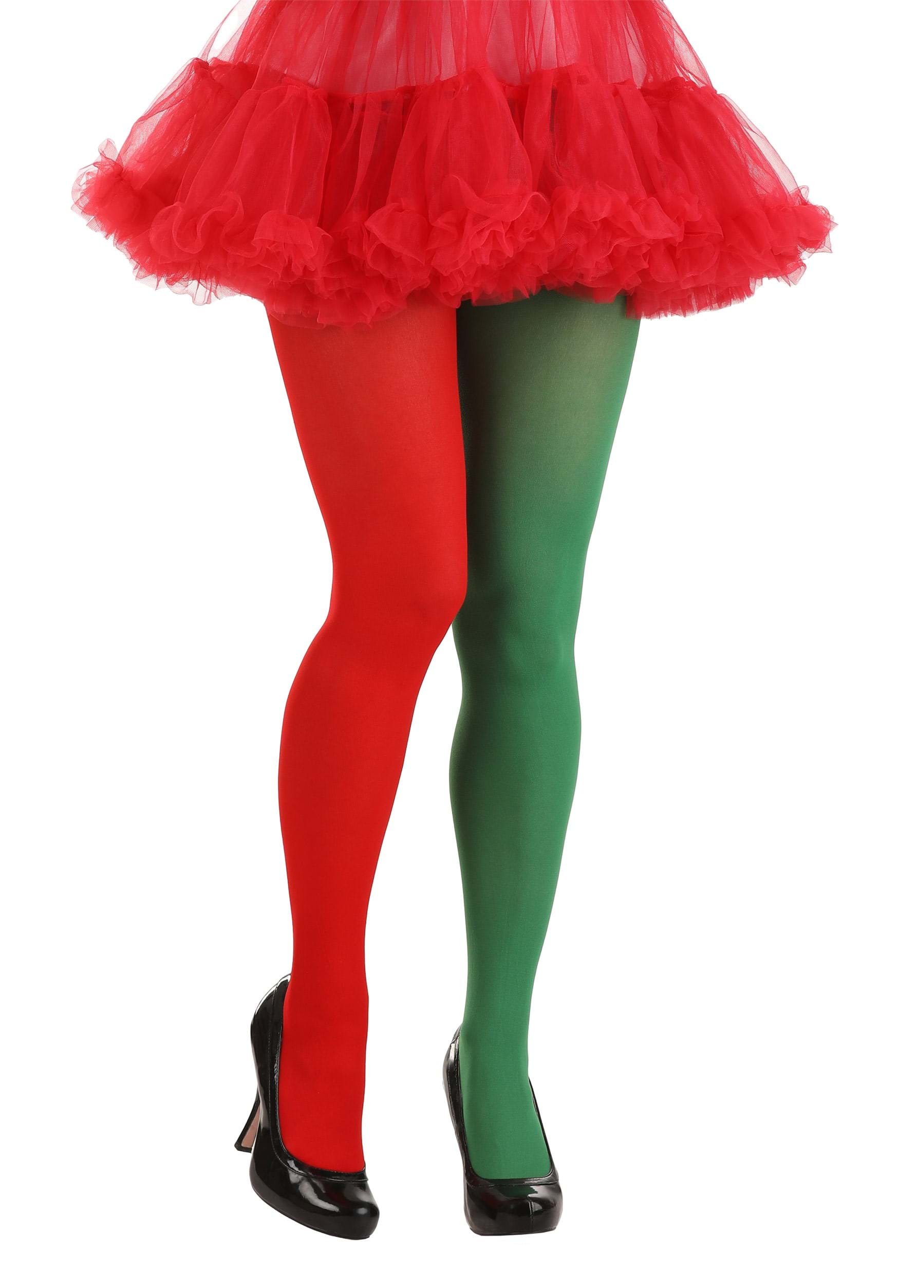 Women’s Red and Green Tights