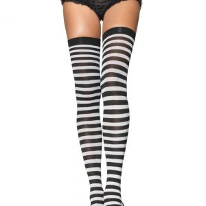 Women's Sexy Black and White Nylon Stockings
