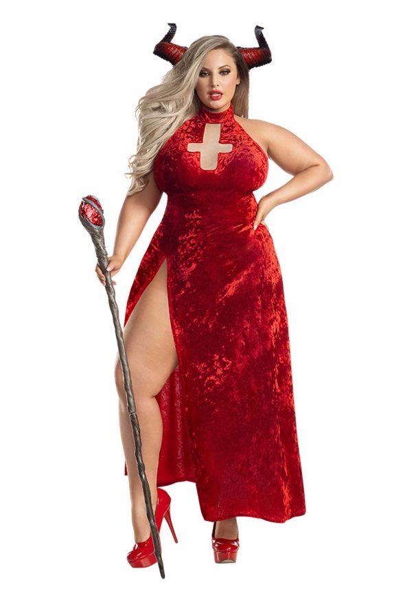 Women's Sexy Plus Size Bad Religion Demon Costume