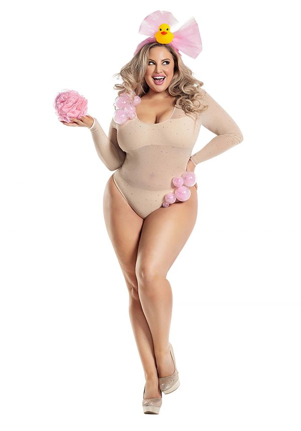 Women's Sexy Plus Size Bubble Bath Babe Costume